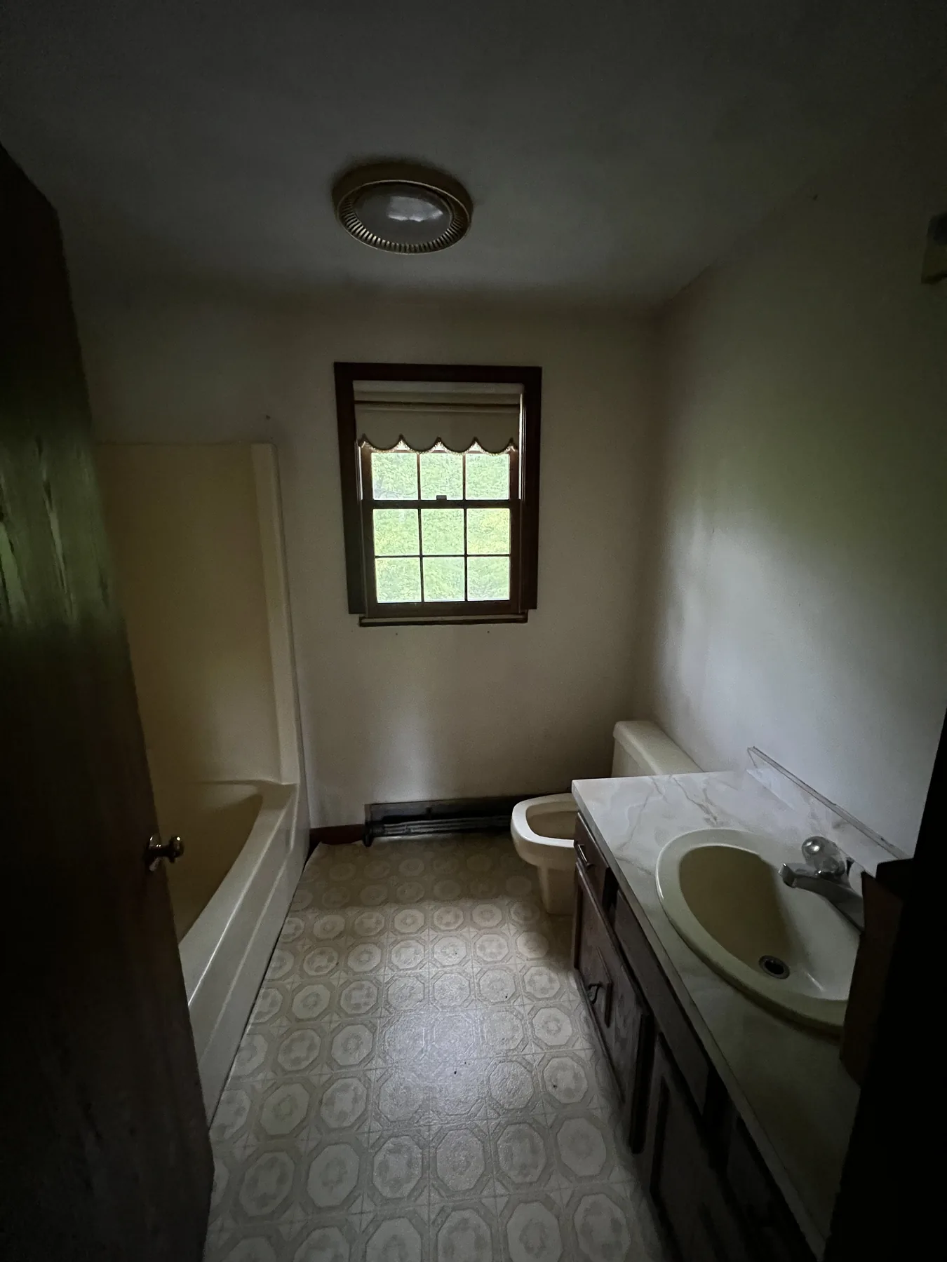 Before the Natural Modern Guest Bathroom renovation