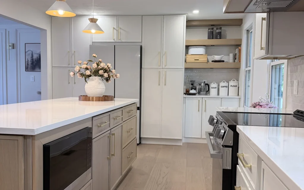 Completed Warm Modern Kitchen Remodel by Reliance Construction